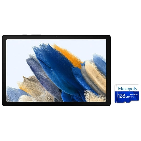 Samsung Electronics Galaxy Tab A8 Android Tablet, 10.5'' LCD Screen, 32GB Storage, Dark Gray with Mazepoly 128GB Memory Card