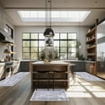 thumbnail image 6 of Boho Kitchen Rug Sets 3 Pieces, Washable Kitchen Mats for Floor, Non Slip Soft Vintage Kitchen Area Rug Floor Mat for Kitchen, Laundry Room and Hallway (Grey, 20''x32''+20''x47''+20''x59''), 6 of 6