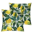 thumbnail image 2 of Acheng Lemon Pillow Cover - Watercolor Lemon with Green Leaves Pattern Pillow Case Set of 2 Decorative Square Cushion Cover for Sofa Couch Car Bedroom Home Decor White, 2 of 6