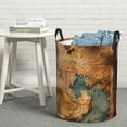 thumbnail image 6 of Fuzoiu Antique Map Adventure Scene Print Circular Hamper,Laundry Basket with Handle,Collapsible Laundry,Dirty Clothes Storage Basket,for Bedroom Bathroom Dorm Living Room-Medium, 6 of 6
