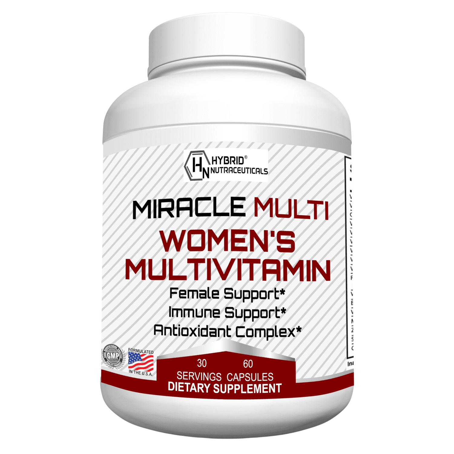 MiracleMulti Women's Multivitamin - Female Support Formula and B Vitamins for Women, Immune Support, Antioxidant Complex, Non-GMO - 60 Capsules