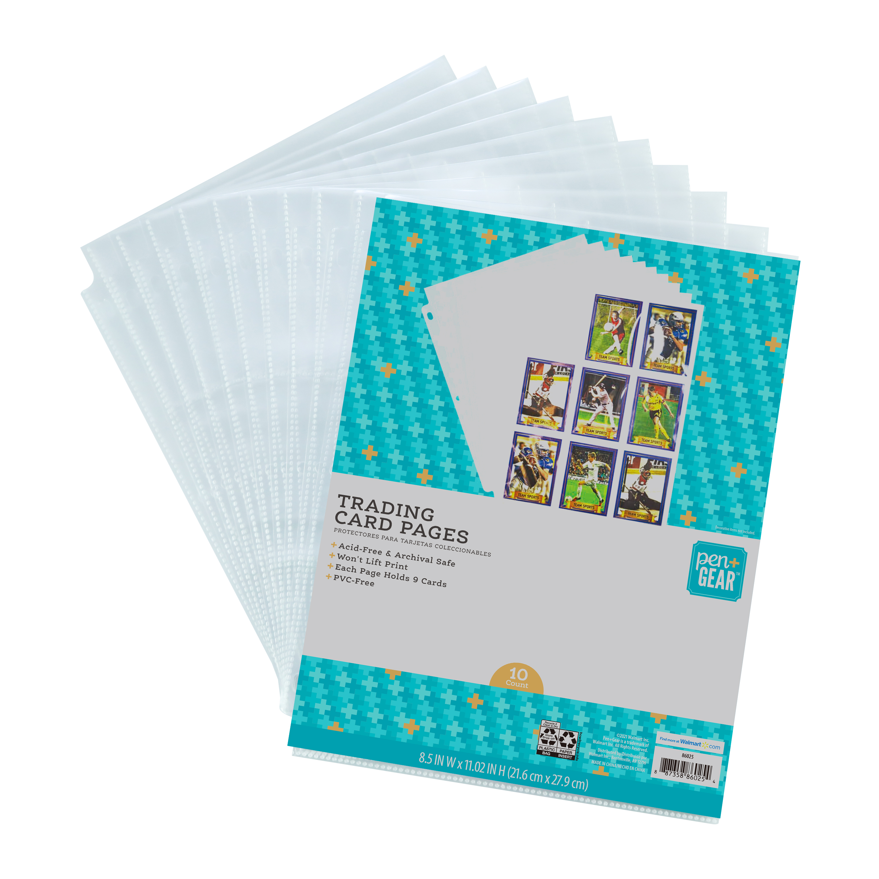 Pen + Gear 9-Pocket Protective Trading Card Pages, Sheet Protectors, Clear, 10 Count - image 5 of 5