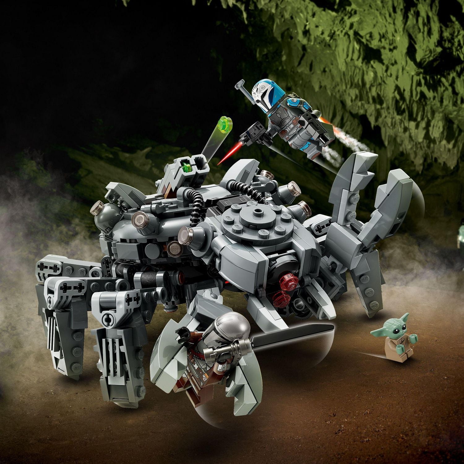 LEGO Star Wars Spider Tank 75361, Building Toy Mech from The Mandalorian Season 3, Includes The Mandalorian with Darksaber, Bo-Katan, and Grogu 'Baby Yoda' Minifigures, Gift Idea for Kids Ages 9+