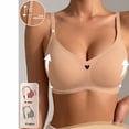 thumbnail image 5 of Nfurl Women's Jelly Wireless Bra Full Coverage Seamless Bras Push Up Support Lift No Underwire T-shirt Bra Breathable Everyday Bralettes Beige,M, 5 of 6