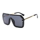 thumbnail image 5 of Gafas de sol estilo hip hop con montura grande exagerada y lentes con letras unidas para mujer y hombre sin marco, gafas de sol de moda para mujer Xvw, 5 of 5