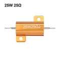 thumbnail image 2 of 25W 25 Ohm 5% Aluminum Housing Resistor Chassis Mounted Aluminum Case Wirewound Resistor Load Resistors Gold Tone 3 Pcs, 2 of 5