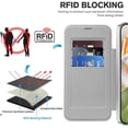 thumbnail image 5 of For Google Pixel 9 Wallet Cell Cover, RFID Blocking, PU Leather,Compatible With MagSafe , With Flip Cover Multi-Card Slots Pocket, Ultra Thin Magneti Protective Cover,Grey,For Google Pixel 9, 5 of 8