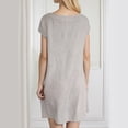 thumbnail image 4 of Vestido largo informal de verano para mujer - Cuello redondo con bolsillos para viajar, 4 of 5
