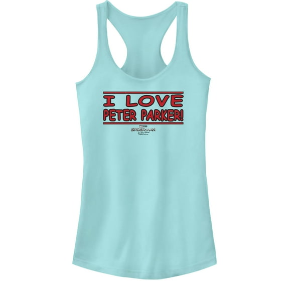 Junior's Marvel Spider-Man: No Way Home Spidey Love  Racerback Tank Top Cancun Medium