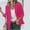 Hot Pink, variant on MRULIC winter coats for women Ladies Fashion Casual Solid Color Long Sleeve Lapel Suit Style Small JacketWomen's Blazers & Suit Jackets Brown + L