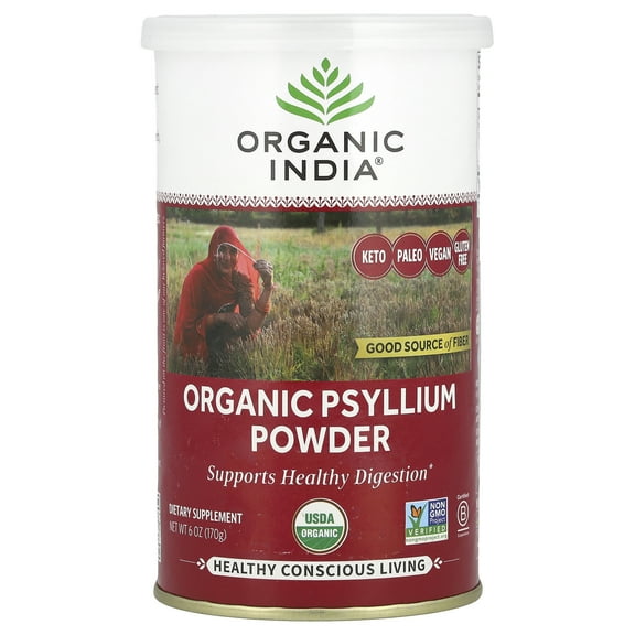 Organic India Organic Psyllium Powder, 6 oz (170 g)