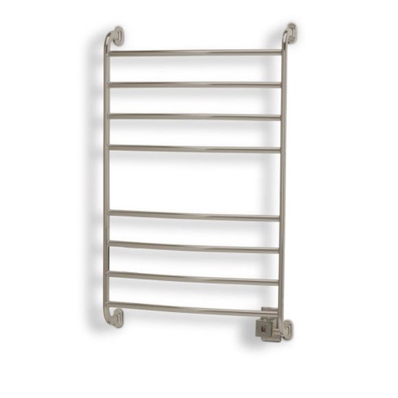 Warmrails Chauffe-serviettes Mural HW/SW Kensington, 39.5 Pouces, Finition Nickel