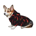 thumbnail image 6 of Goofa Red Hot Chili Pattern Small Dog Sweater Hoodies Pet Grey Hooded Soft Fleece Sweatshirts with Pocket Fall Winter Puppy Cat Sweaters Warm Clothes-X-Large, 6 of 8