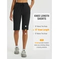 thumbnail image 4 of BALEAF Women's Hiking Shorts 13'' Knee Length Quick Dry Water Resistant Lightweight Bermuda with Pockets Black Size L, 4 of 7