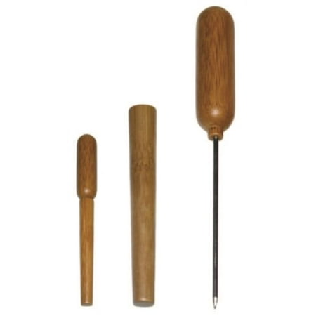 - 8.5 Inch Ice Pick with Wooden Bamboo Handle and Sheath Set