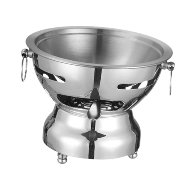 Olla Shabu, ollas calientes chinas, olla de acero inoxidable resistente para cocinar, olla para acampar, olla para ramen para reuniones familiares, plateado
