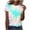 Blue #11, variant on Summer Tops for Women 2026 Rainbow Tie Dye Shirt Short Sleeve Casual Summer Vacation Going Out Tee