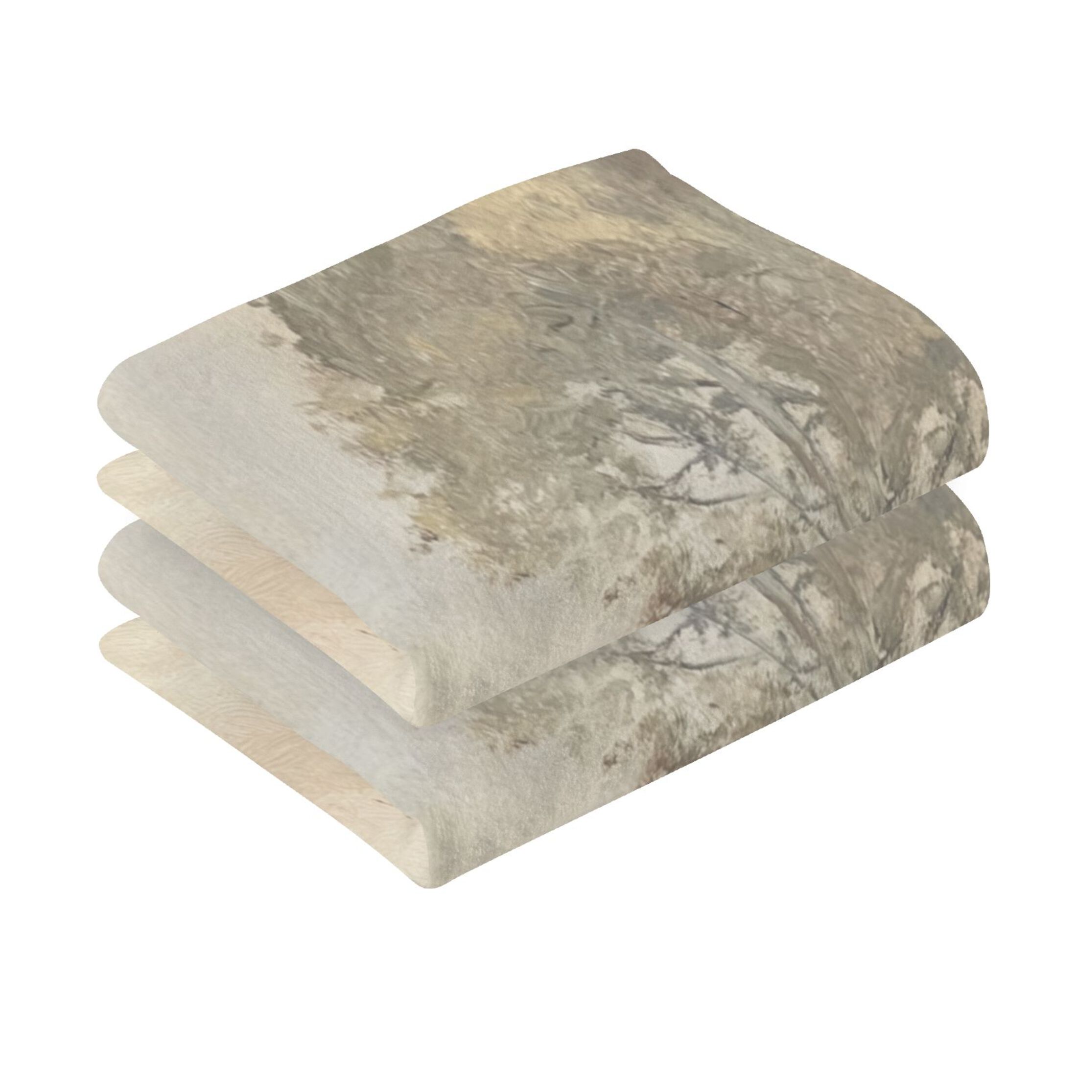 Cotton Towel Two-Piece 16x28 Inch One Sizex2 Face Towel Set Towel Set Cotton Hand Bath Towel Bathroom Beach The Beautiful Grey Forest
