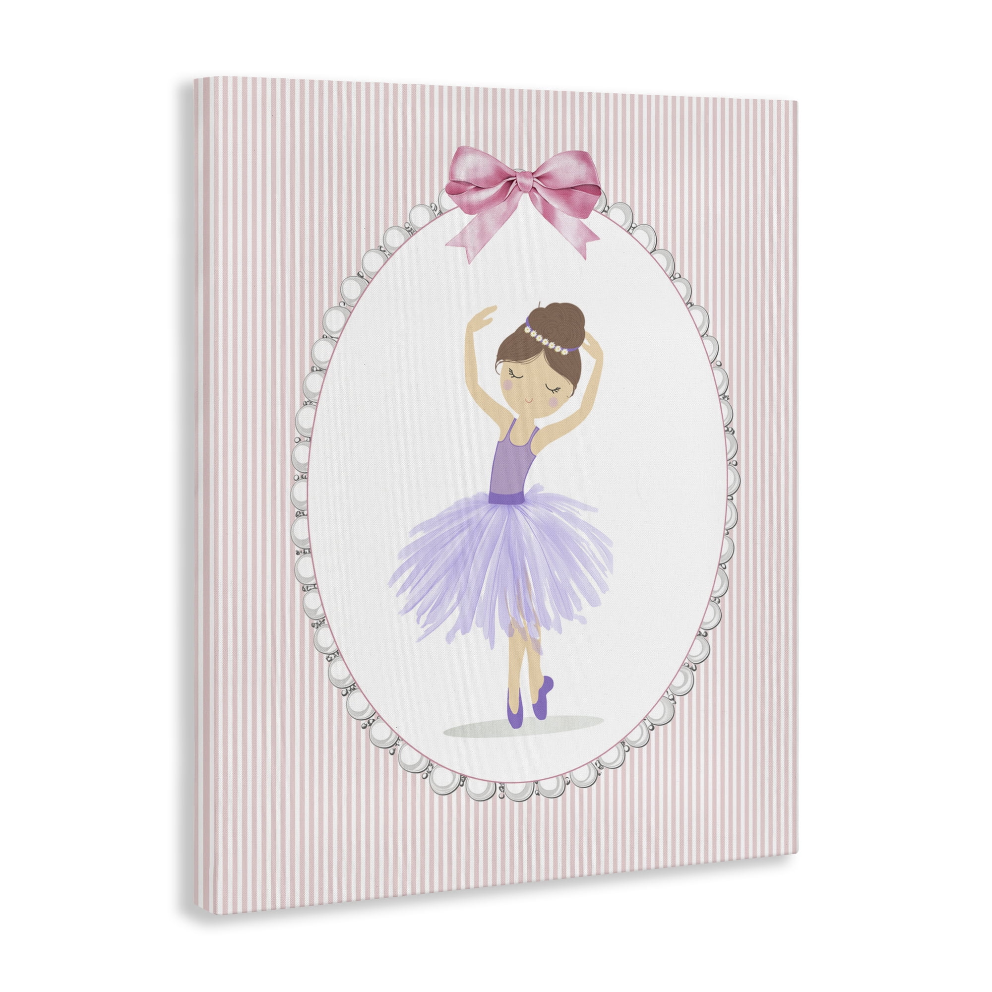 Stupell Industries Graceful Dance on Stripes Canvas Wall Art, design by Christine Simpson Art