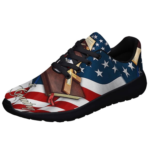 God And Country Shoes Sneakers for Women Men Black Size 3.5