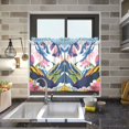thumbnail image 4 of Yayeee Kitchen Curtains Tier Pair Light Filtering 27"x36" Rod Pocket Short Cafe Window Panel, Abstract Mountain, 4 of 7