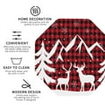thumbnail image 4 of Balery 4 Pcs Christmas Buffalo Plaidleather Coasters Set, Drink Table Cup Coasters For Living Room Kitchen Coffee Decor, 4 of 9