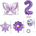 thumbnail image 2 of Set de decoración de fiesta JNNIMTRDAE morado para niñas de segundo cumpleaños, 2 of 5