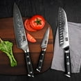 thumbnail image 3 of SHAN ZU 3 Piezas Juego de Cuchillo de Cocina Damasco, Set Cuchillo de Cocina Japones de Acero Damasco de 67 Capas, Cuchillo de Chef Cuchillo Santoku Cuchillo Pelador - PRO Series, 3 of 8