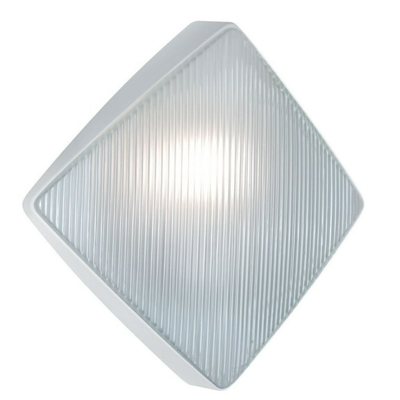 311053-FR-Besa Lighting-Costaluz 3110 Series - One Light Outdoor Wall Sconce-White Finish-Frosted Glass Color