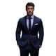 thumbnail image 4 of Trajes formales de dos piezas para hombre, traje elegante de color azul marino, botonadura con solapa y una sola de muesca, ajustado, informal, para oficina y negocios, 4 of 5