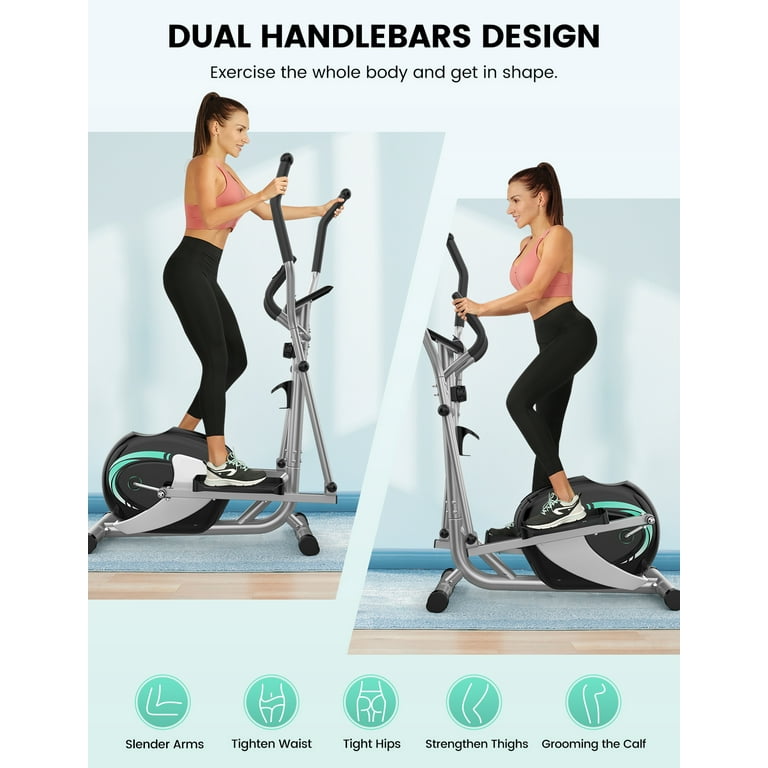 THERUN Elliptical Machines for Home Use Ultra Quiet Magnetic Elliptical Trainer Exercise Machine 8 Levels Adjustable Resistance Elliptical Training