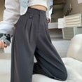 thumbnail image 1 of Pantalones de pierna ancha holgados de cintura alta informales para mujer primavera otoño nueva mujer hasta el suelo trajes blancos pantalones largos de mujer Tan Jianjun unisex, 1 of 2