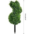 thumbnail image 3 of YardVibe 29'' Artificial Bunny-Shaped Topiary Tree Pot, Bowknot Faux Boxwood Topiaries Plant, Fake Boxwood Plants for Indoor, Garden, Yard, Porch, Patio Decor, Easter Decoration, 3 of 7