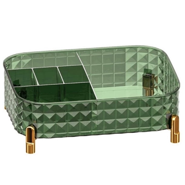 Organizador de maquillaje y tocador, organizador de baño, caja de almacenamiento de cosméticos para encimera