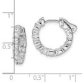 thumbnail image 2 of FJC Finejewelers 925 Sterling Silver Rhodium Plated CZ In and Out Hoop Earrings 16 x 16 mm, 2 of 6