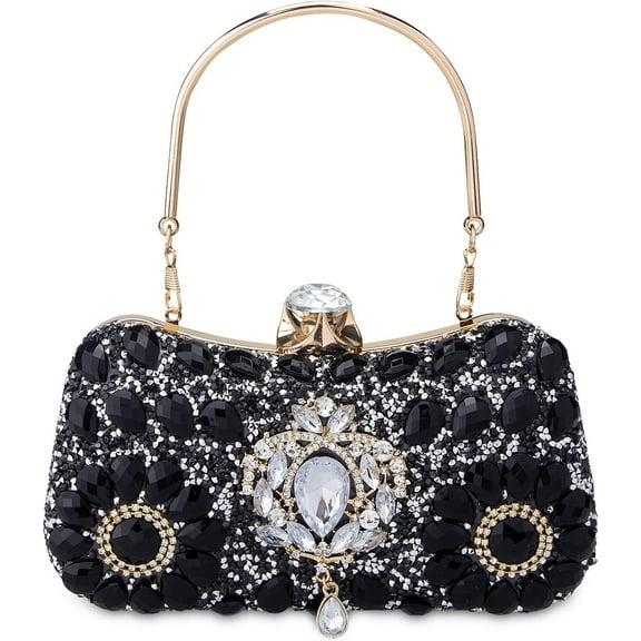Women’s Clutch Purses Crystal Evening Bag, Sparkly Rhinestone Clutch Handbag for Bridal Wedding Party Prom