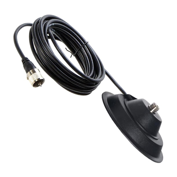 Inteprter Base de montaje magnético duradera con cable coaxial de 5 m que garantiza una conexión sólida para todo tipo de antenas. Base de Teléfono y Comunicación