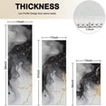 thumbnail image 4 of Black White Gold Marble Pattern Kitchen Rugs Sets Of 3,Kitchen Runner Rugs Non Skid Washable,Decorative Kitchen Floor Mats for Kitchen,Sink,Laundry,17"x30"+ 17"x47" + 17"x59", 4 of 6
