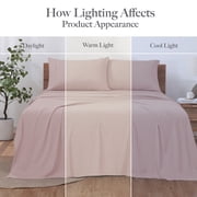 Modern Threads 3-Piece Solid Microfiber Adult Sheet Set, Cameo Rose, Twin