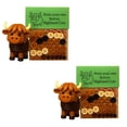 thumbnail image 2 of 2pcs DIY Button Highland Cow Ornament Kit - Crochet-Included Set for Making Custom Christmas Decorations, Perfect Family Craft Project, Creates Hanging Holiday Accents for Home, 2 of 4