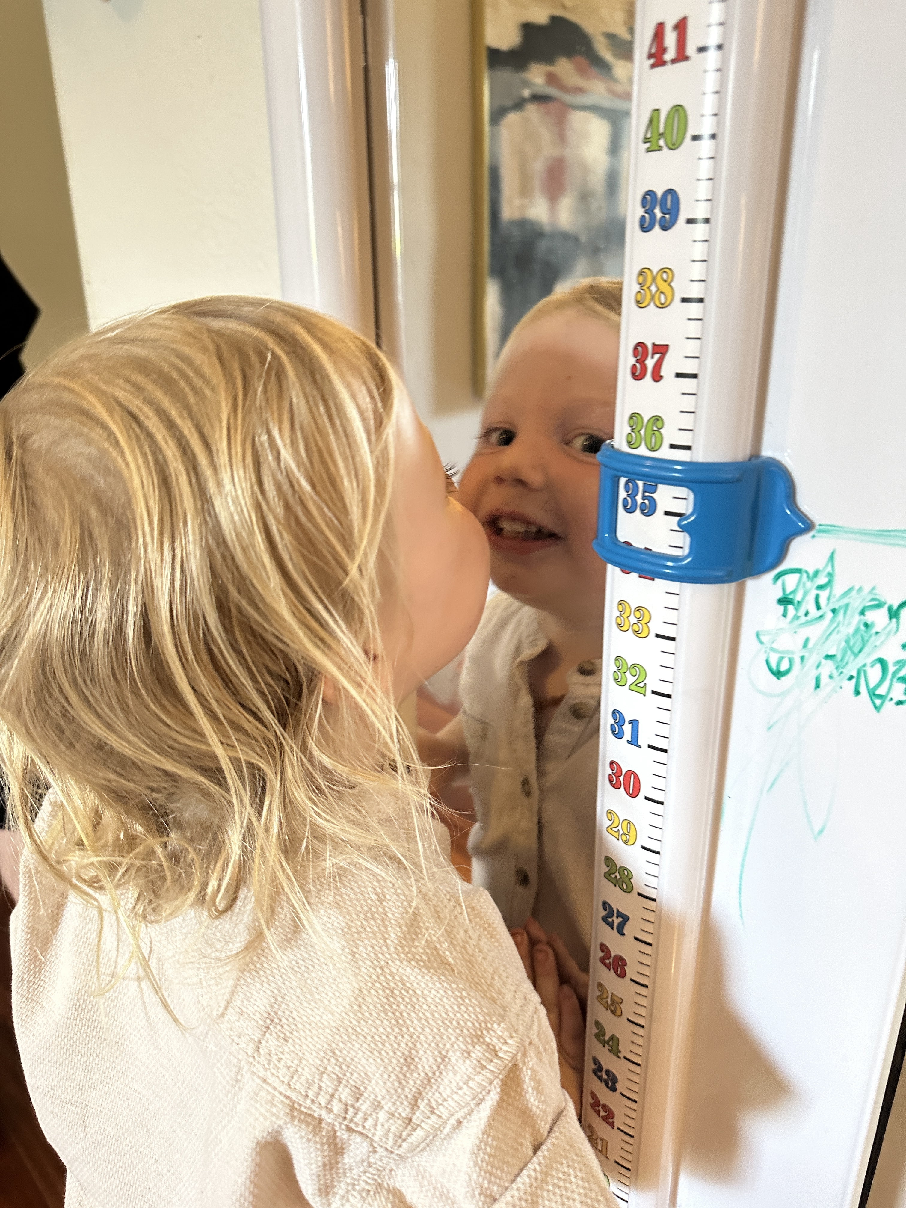 Zoya Watch Me Grow Mirror with Frame and Adjustable Height Measurement