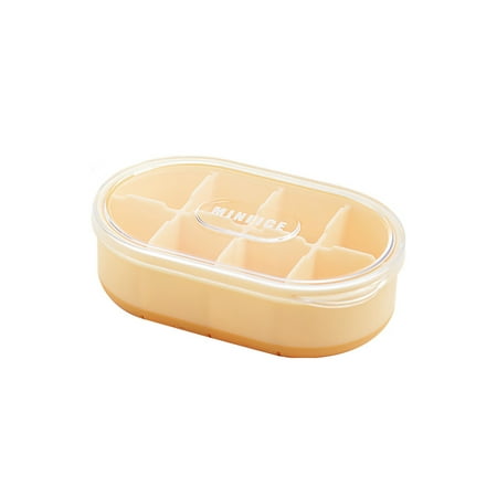 

Press Type Lid Attached Ice Cubes Maker Soft and Reliable Ice Cubes Maker for Long-lasting Refreshing Beverages Orange
