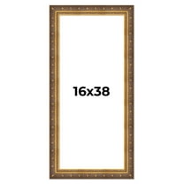 16x38 Frame Vintage Gold Solid Wood Picture Frame | 2.5 Inch Moulding Width | Ornate Bronze Museo