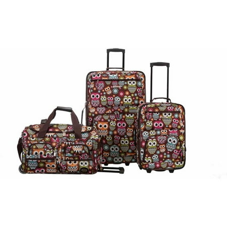 Rockland Spectra 3pc Luggage Set - Owl