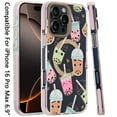 thumbnail image 2 of For iPhone 16 Pro 6.3 inch Magnetic Double Layer IMD Design Case - Boba, 2 of 3