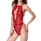 thumbnail image 3 of Camisón de encaje para mujer Body sexy Lencería Ropa interior Ropa de dormir, Rojo vino, XL Eigraketly XX000075-23, 3 of 7