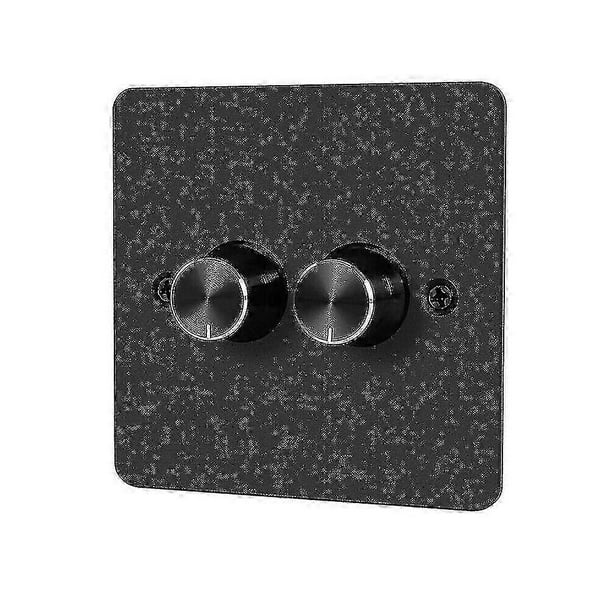 1009919900455Dc 12v-24v Led Dimmer Switch 2 Gang 120w Wall Push On/off Rotary Control Dimmer