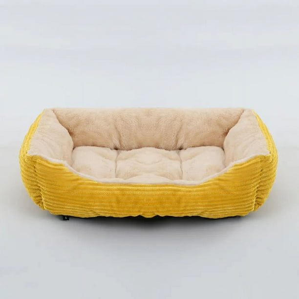 Pet Cat Dog Bed Cozy Square Plush Kennel Puppy Sofa Bed Small Large Dog Sleep Pad Portable Pet Bed Nest Pet Supplies Accessories ShopWise Round Walmart en linea