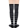 thumbnail image 2 of Womens Thigh High Socks Striped High Knee Socks Knee High Socks Long Socks Over the Knee Leg Warmers, 2 of 4