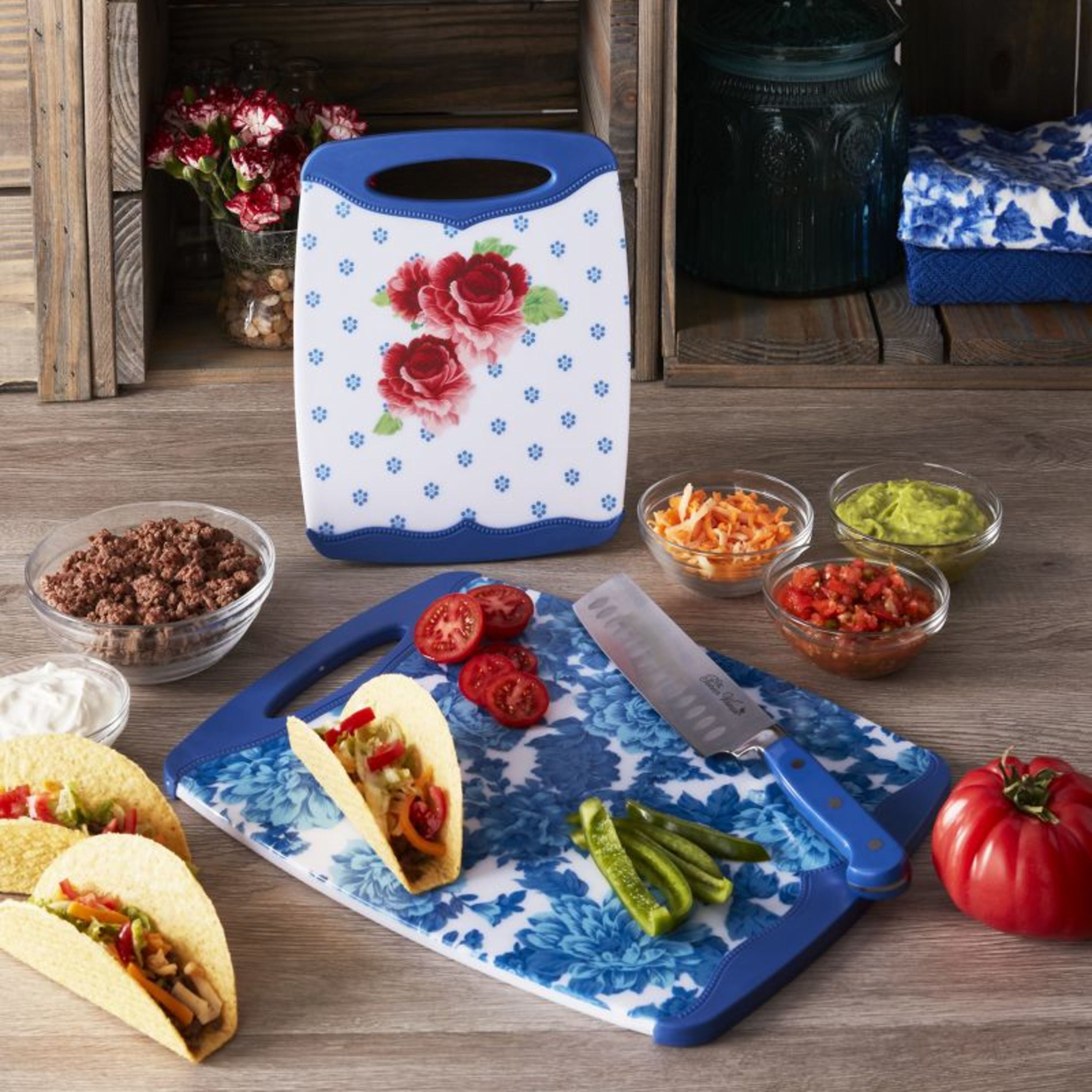 The Pioneer Woman Heritage Floral Nonslip Cutting Board Set, 2